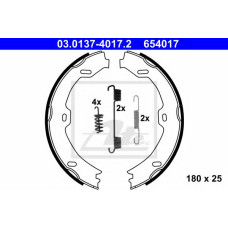 Комплект гальмівних колодок, стоянкова гальмівна система ATE 03.0137-4017.2