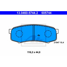 Комплект гальмівних колодок, дискове гальмо ATE 13.0460-5744.2
