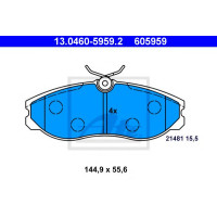 Комплект гальмівних колодок, дискове гальмо ATE 13.0460-5959.2