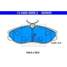 Комплект гальмівних колодок, дискове гальмо ATE 13.0460-5959.2