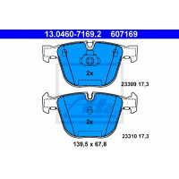 Комплект гальмівних колодок, дискове гальмо ATE 13.0460-7169.2