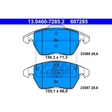 Комплект гальмівних колодок, дискове гальмо ATE 13.0460-7285.2