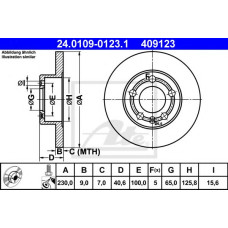 Гальмівний диск ATE 24.0109-0123.1