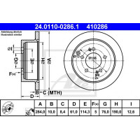 Гальмівний диск ATE 24.0110-0286.1