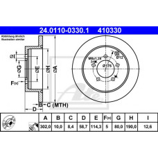 Гальмівний диск ATE 24.0110-0330.1