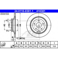 Гальмівний диск ATE 24.0110-0381.1