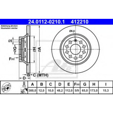 Гальмівний диск ATE 24.0112-0210.1