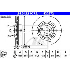 Гальмівний диск ATE 24.0122-0272.1