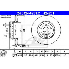 Гальмівний диск ATE 24.0124-0251.2