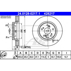 Гальмівний диск ATE 24.0128-0217.1