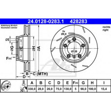 Гальмівний диск ATE 24.0128-0283.1