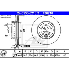 Гальмівний диск ATE 24.0130-0218.2