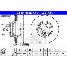Гальмівний диск ATE 24.0130-0233.2