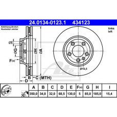 Гальмівний диск ATE 24.0134-0123.1