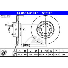 Гальмівний диск ATE 24.0309-0123.1