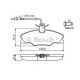 Комплект гальмівних колодок, дискове гальмо BOSCH 0 986 424 227
