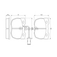 Комплект гальмівних колодок, дискове гальмо BOSCH 0 986 424 287
