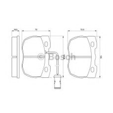 Комплект гальмівних колодок, дискове гальмо BOSCH 0 986 424 287