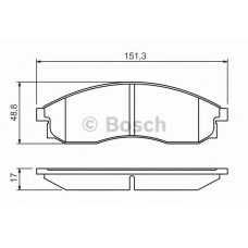 Комплект гальмівних колодок, дискове гальмо BOSCH 0 986 424 340