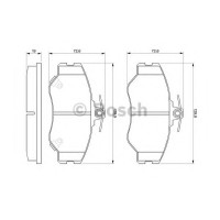 Комплект гальмівних колодок, дискове гальмо BOSCH 0 986 424 368