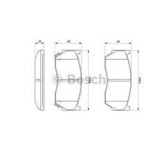 Комплект гальмівних колодок, дискове гальмо BOSCH 0 986 424 369