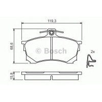 Комплект гальмівних колодок, дискове гальмо BOSCH 0 986 424 370