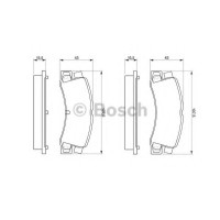 Комплект гальмівних колодок, дискове гальмо BOSCH 0 986 424 383