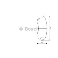 Комплект гальмівних колодок, дискове гальмо BOSCH 0 986 424 489
