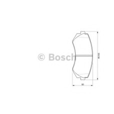 Комплект гальмівних колодок, дискове гальмо BOSCH 0 986 424 489
