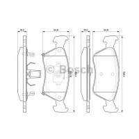 Комплект гальмівних колодок, дискове гальмо BOSCH 0 986 424 560