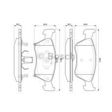 Комплект гальмівних колодок, дискове гальмо BOSCH 0 986 424 560