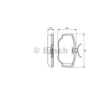 Комплект гальмівних колодок, дискове гальмо BOSCH 0 986 424 564