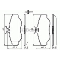 Комплект гальмівних колодок, дискове гальмо BOSCH 0 986 424 565