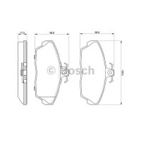 Комплект гальмівних колодок, дискове гальмо BOSCH 0 986 424 566