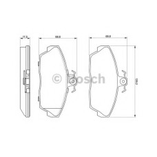 Комплект гальмівних колодок, дискове гальмо BOSCH 0 986 424 566