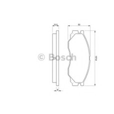 Комплект гальмівних колодок, дискове гальмо BOSCH 0 986 424 572