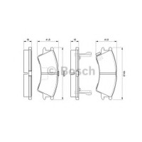 Комплект гальмівних колодок, дискове гальмо BOSCH 0 986 424 575
