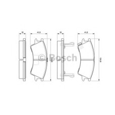 Комплект гальмівних колодок, дискове гальмо BOSCH 0 986 424 575