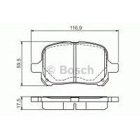 Комплект гальмівних колодок, дискове гальмо BOSCH 0 986 424 639