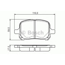 Комплект гальмівних колодок, дискове гальмо BOSCH 0 986 424 639