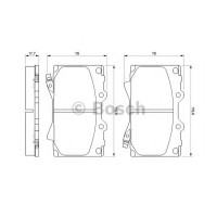 Комплект гальмівних колодок, дискове гальмо BOSCH 0 986 424 640