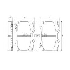 Комплект гальмівних колодок, дискове гальмо BOSCH 0 986 424 640