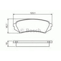 Комплект гальмівних колодок, дискове гальмо BOSCH 0 986 424 641