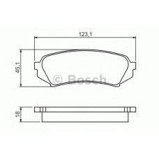 Комплект гальмівних колодок, дискове гальмо BOSCH 0 986 424 641
