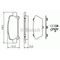 Комплект гальмівних колодок, дискове гальмо BOSCH 0 986 424 650