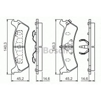 Комплект гальмівних колодок, дискове гальмо BOSCH 0 986 424 655