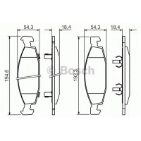 Комплект гальмівних колодок, дискове гальмо BOSCH 0 986 424 666