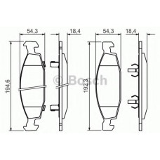 Комплект гальмівних колодок, дискове гальмо BOSCH 0 986 424 666