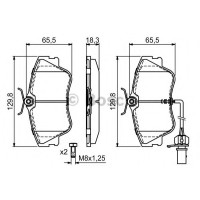 Комплект гальмівних колодок, дискове гальмо BOSCH 0 986 424 672