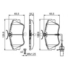 Комплект гальмівних колодок, дискове гальмо BOSCH 0 986 424 672